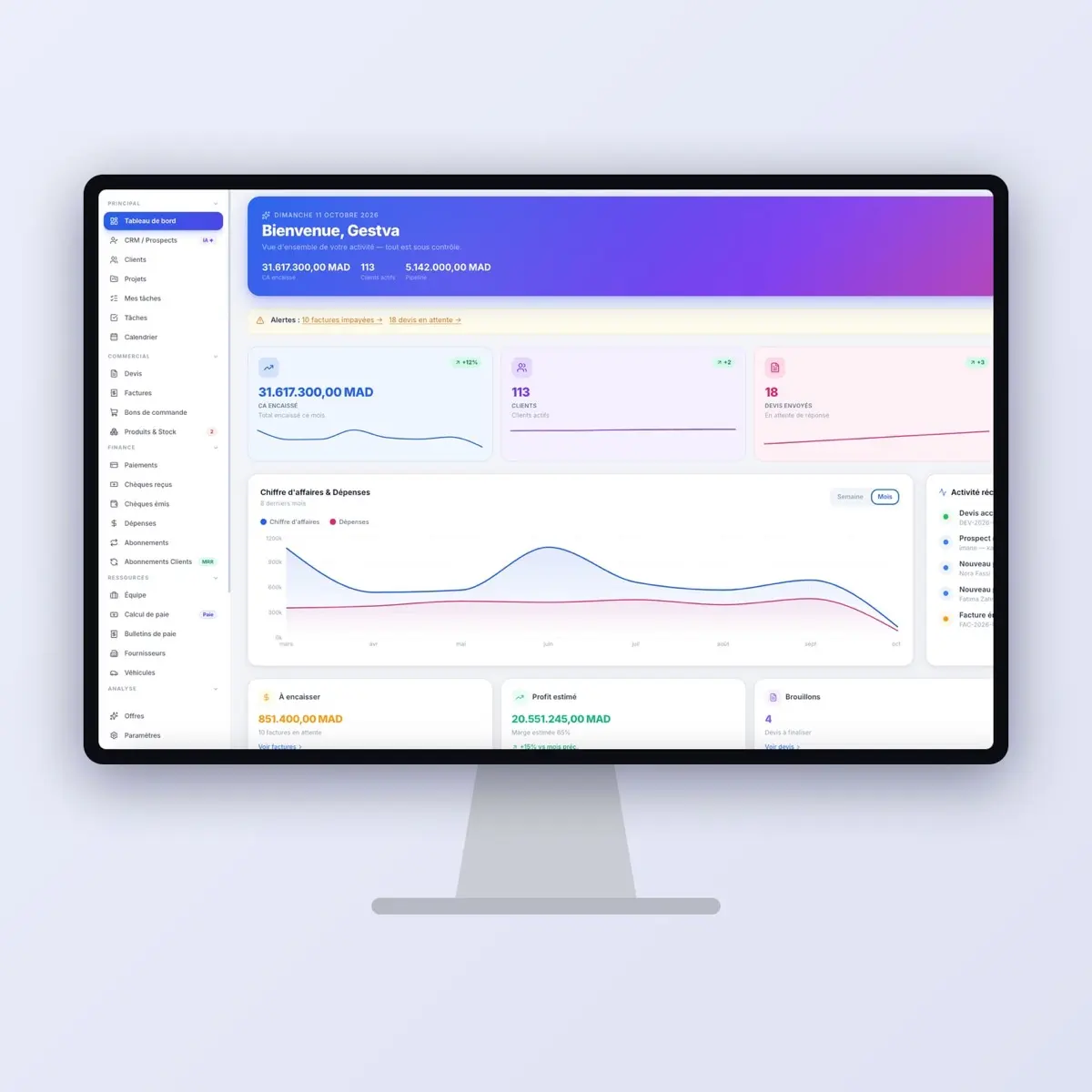 Plateforme de gestion intégrée – Gestva