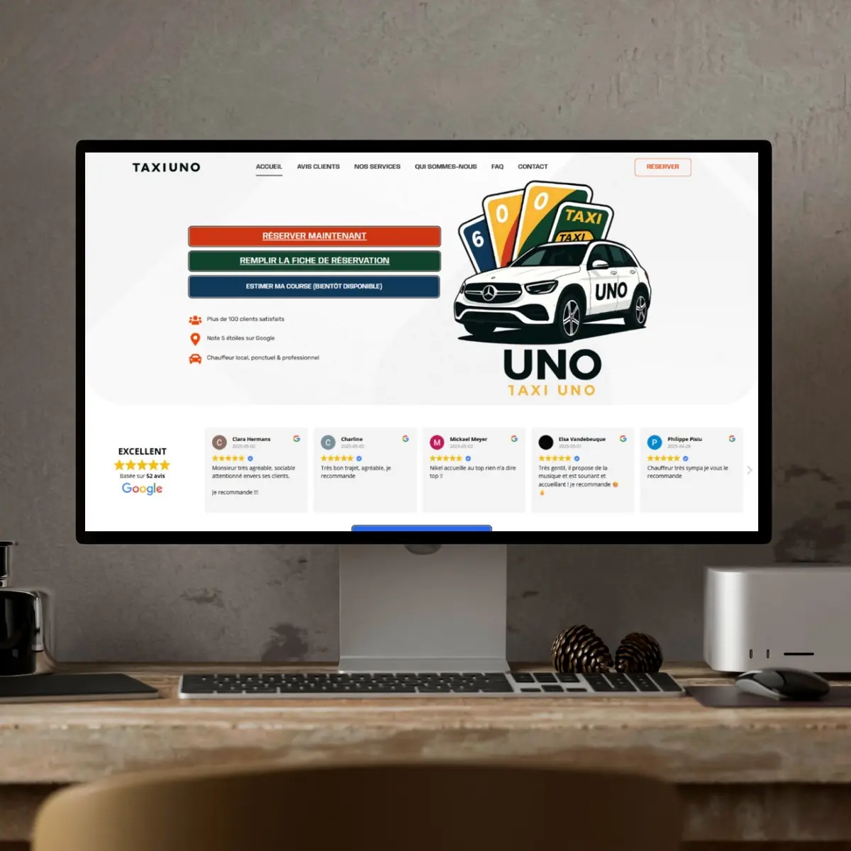 Site de réservation – Taxi Uno